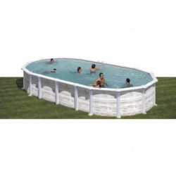 Piscina de 730x375x132 cm. de Acero Islandia Gre KITPROV7388N | PiscinasDesmontable