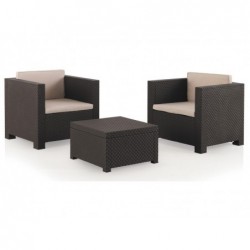 Set Muebles de Jardín Diva Tete a Tete Wengué Berner