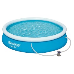 Piscina Desmontable con Depuradora Fast Set Aro Hinchable de 244x61 cm. Bestway 57450