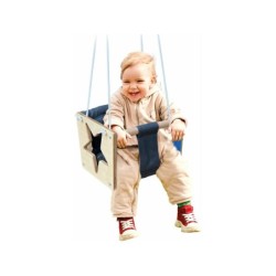 Columpio Madera Diseño Estrella para Bebés | PiscinasDesmontable