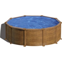 Piscina Redonda Imita Madera Pacific. 460 X 120 Cm