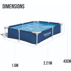 Piscina Desmontable Bestway 56401 221 X 150 X 43 Cm | PiscinasDesmontable