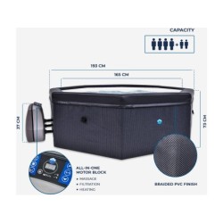 Spa Semirrígido Octopus de NetSpa de 73x193 cm | PiscinasDesmontable