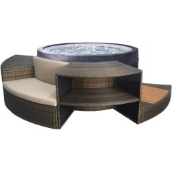 Spa Semirrígido Vita de NetSpa de 73x193cm con Muebles