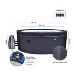 Spa Semirrígido Vita de NetSpa de 73x193cm con Muebles | PiscinasDesmontable