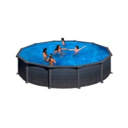 Piscina Granada Gre Kitpr358gf De Grafito Redonda. 350 X 132 Cm.