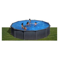 Piscina Granada Gre Kitpr358gf De Grafito Redonda. 350 X 132 Cm.  | PiscinasDesmontable