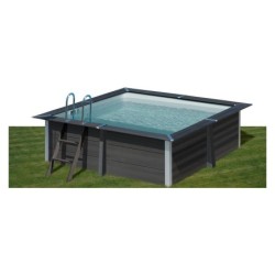 Piscina Cuadrada Madera Gre Kpcor28 Composite 326x326x124 Cm