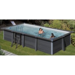 Piscina de Madera Composite Rectangular de 606x326x124 cm de Gre KPCOR60N