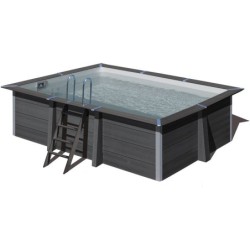 Piscina de Madera Composite Rectangular de 466x326x124 cm de Gre KPCOR46N | PiscinasDesmontable
