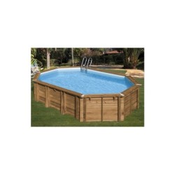 Piscina de Madera Safran 2 Ovalada de 620x395x136 cm de Gre 7900892