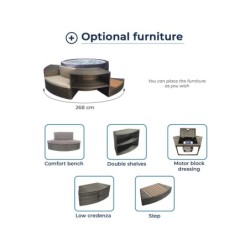 Grupo de 5 Muebles para Spa NetSpa Vita 140 | PiscinasDesmontable
