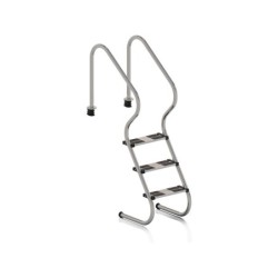 Escalera de Acero de 3 Peldaños Dobles para Piscina Enterrada Gre EIE3016