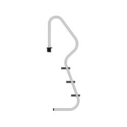 Escalera de Acero de 3 Peldaños Dobles para Piscina Enterrada Gre EIE3016 | PiscinasDesmontable