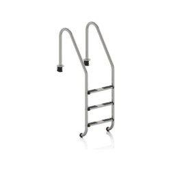 Escalera de Acero Standard de 3 Peldaños para Piscina Enterrada Gre 4011016