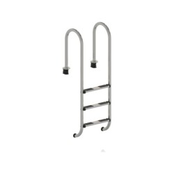 Escalera de Acero Muro de 3 Peldaños para Piscina Enterrada Gre 4027316