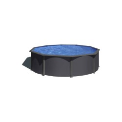 Piscina Redonda Aspecto Antracita Dream Pool Serie Anthracite de 350x120 cm Gre KIT350GY