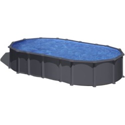 Piscina Ovalada Aspecto Antracita Dream Pool Serie Anthracite de 730x375x132 cm Gre KITPROV7388GY