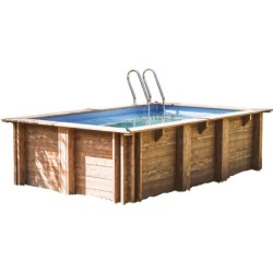Piscina Rectangular Madera Papaya de 520x320x133 cm Gre WPPAPA
