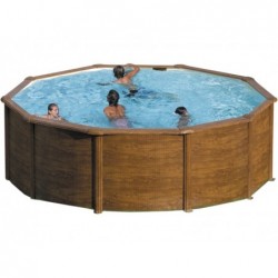 Piscina Oval Gre Imita Madera Sicilia. 350 X 120 Cm