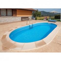 Piscina Oval Gre Enterrada Madagascar. 610 X 375 X 150 Cm